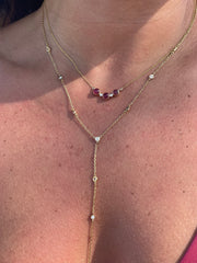 Triple Ruby Necklace