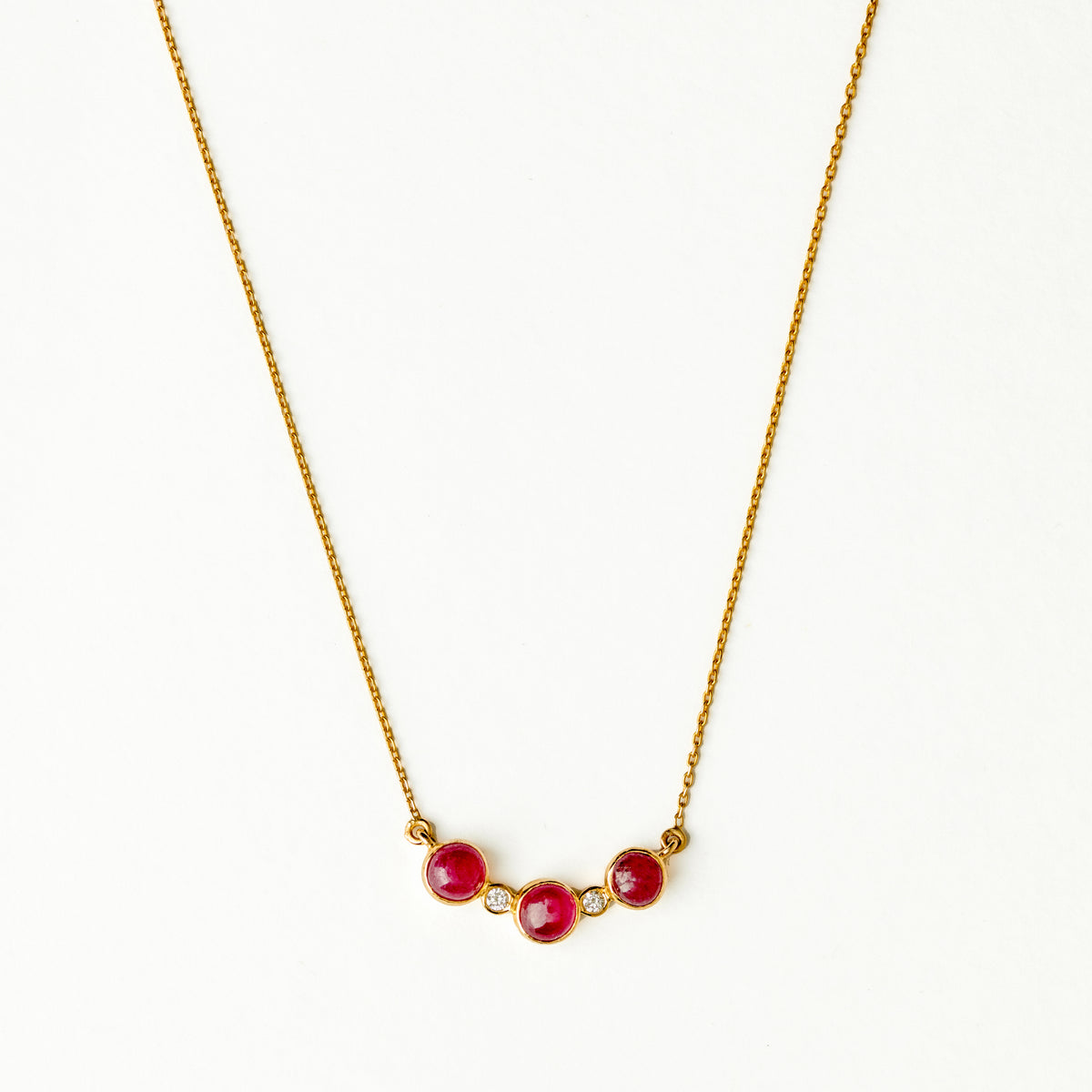 Triple Ruby Necklace