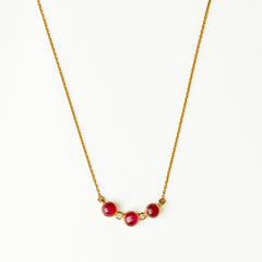 Triple Ruby Necklace