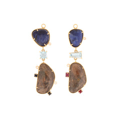 Asymmetric Sodalite Blue Topaz Metallic Sapphire