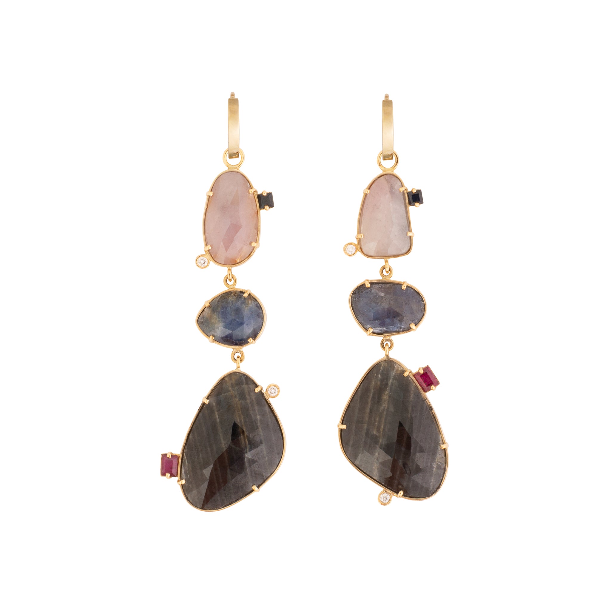 Asymmetric Multicolor Hanging Sapphire