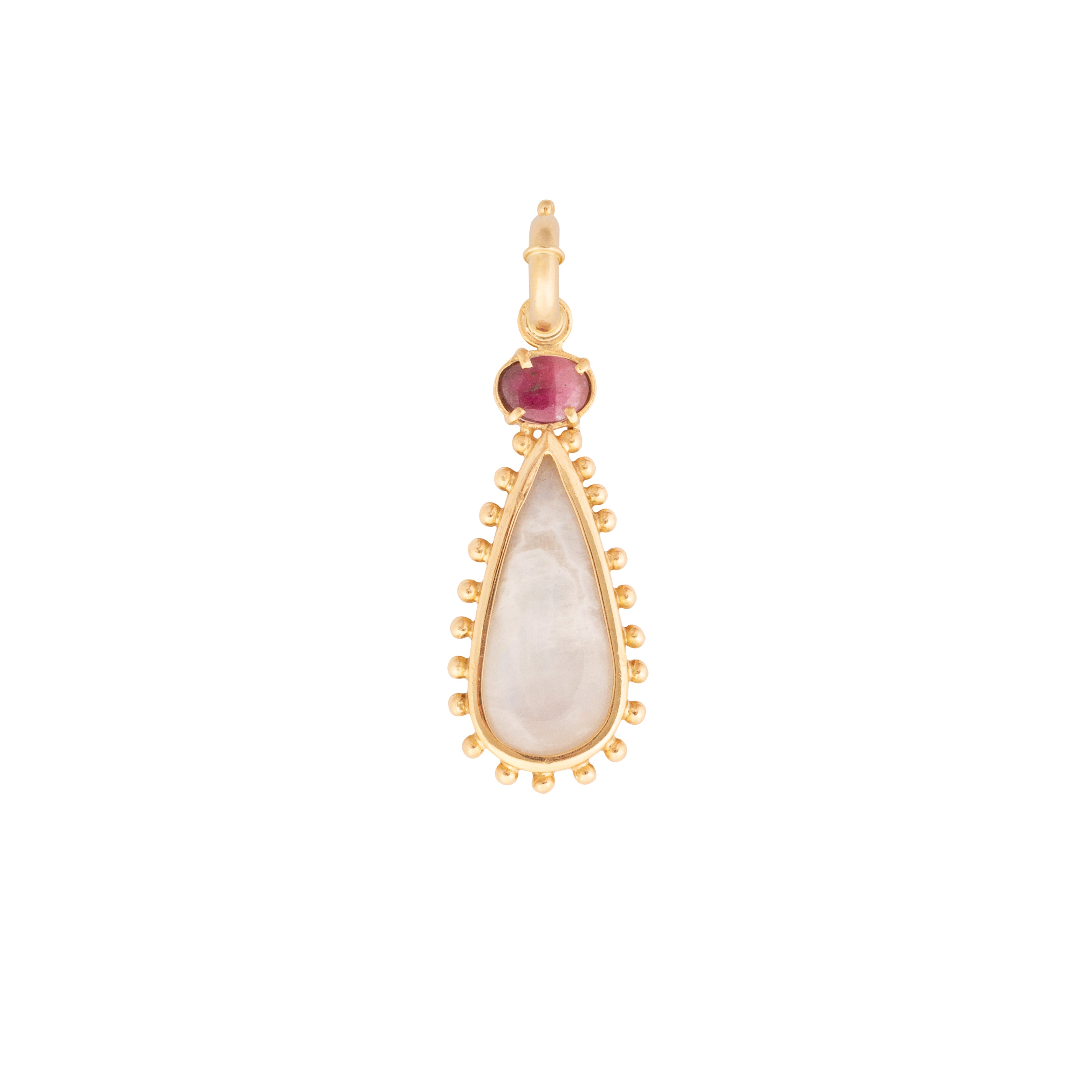 Embellished Pink Tourmaline & Pear Moonstone