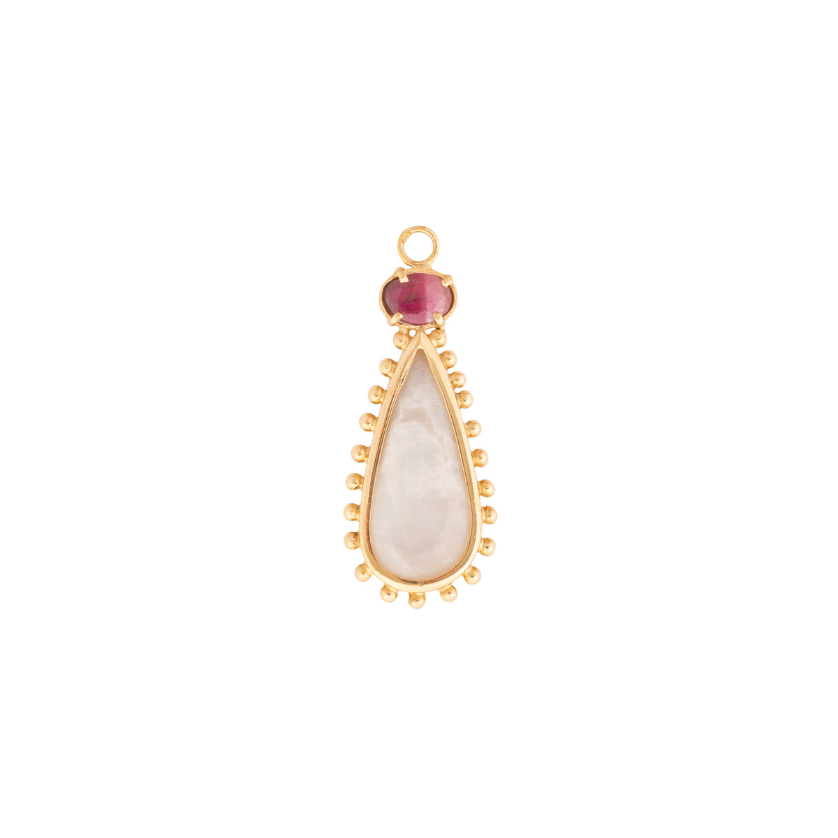 Embellished Pink Tourmaline & Pear Moonstone