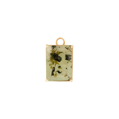 Rectangle Rutilated Quartz Charm