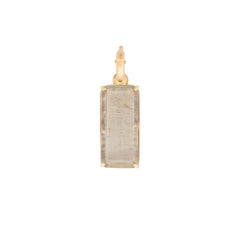 Emerald Cut Aquamarine Charm