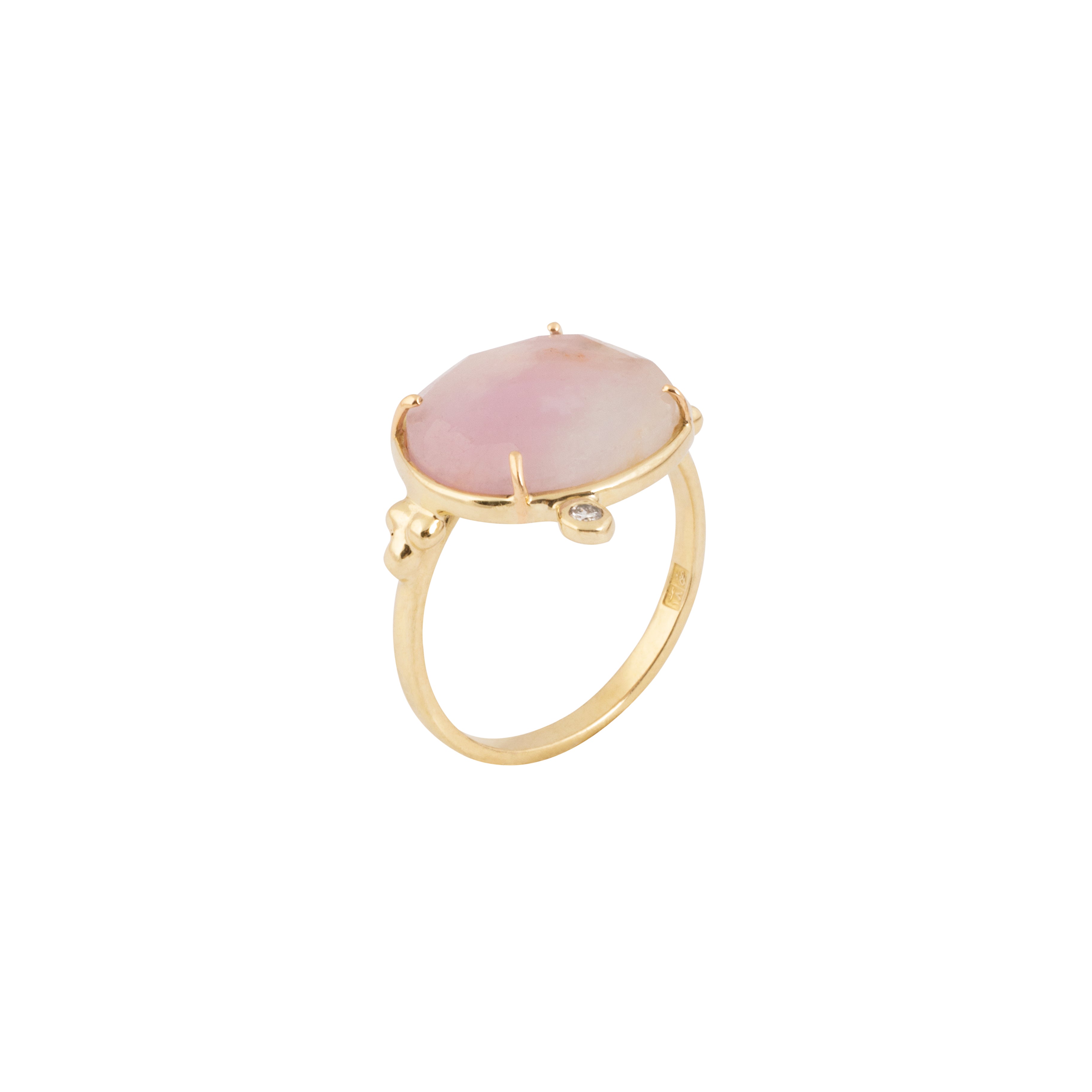 Pastel Pink Sapphire & Diamond Ring