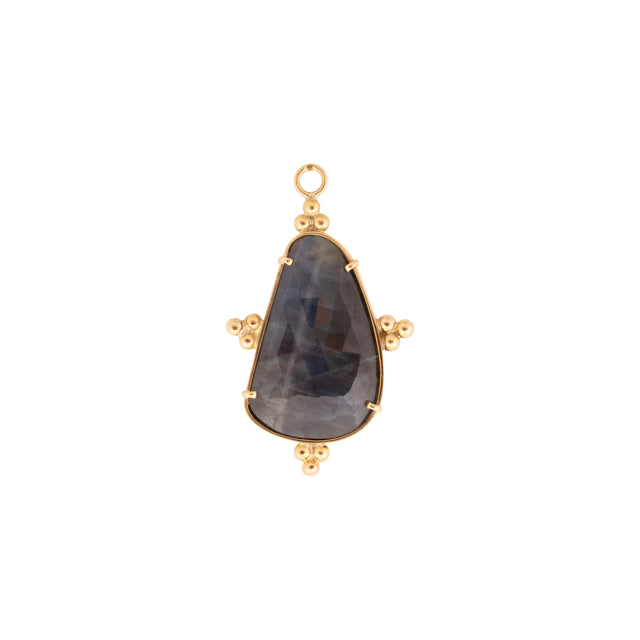 Statement Blue/Grey Sapphire Charm