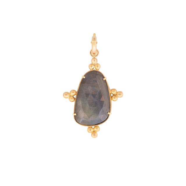 Statement Blue/Grey Sapphire Charm